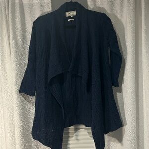 FatFace Navy Waterfall Open Cardigan